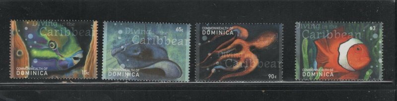 Dominica #2272-75 (2000 Fish set)  VFMNH  CV $5.00