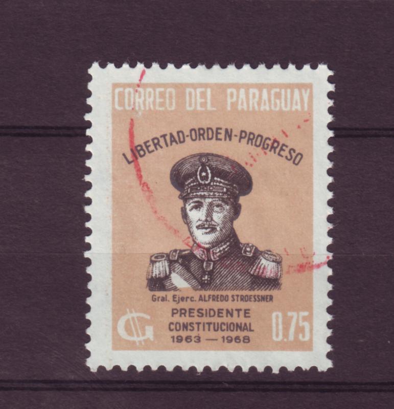 J10535 JL stamps @20%scv 1963 paraguay used #768 president