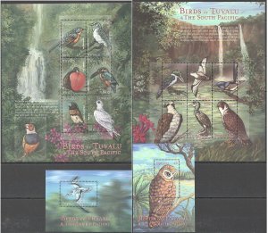 A1152 Tuvalu Fauna Birds Of Tuvalu & The South Pacific 2Bl+2Kb Mnh Stamps