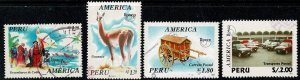 Peru #1114-7 used America cpl