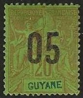 French Guiana 89, mint, no gum.  1912.  (F510)