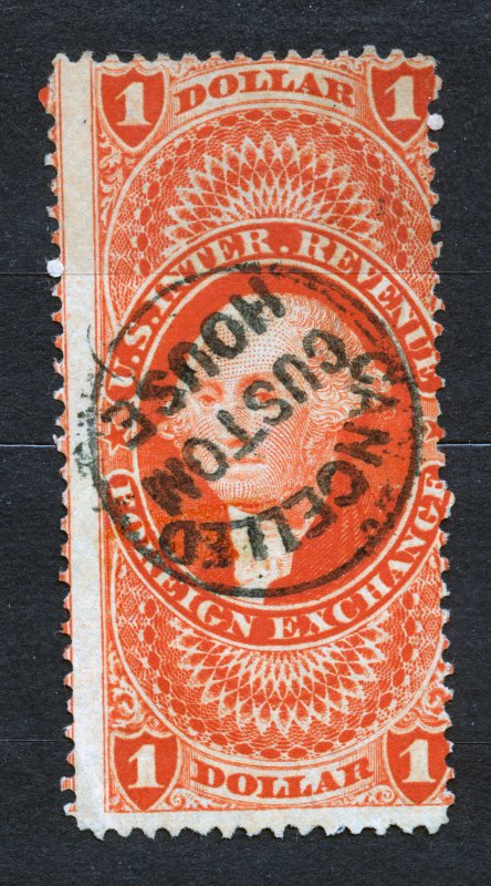 USA STAMP,Revenue,1862,First Issue,$1 Inland Exchange,part perf (Scott # R69)