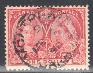 Canada #61 USED VF CDS cancel Jubilee $1 C$1000.00  Has a small thin