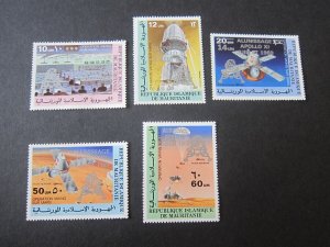 French Mauritania 1979 Sc 425-6,C192-4 space set MNH