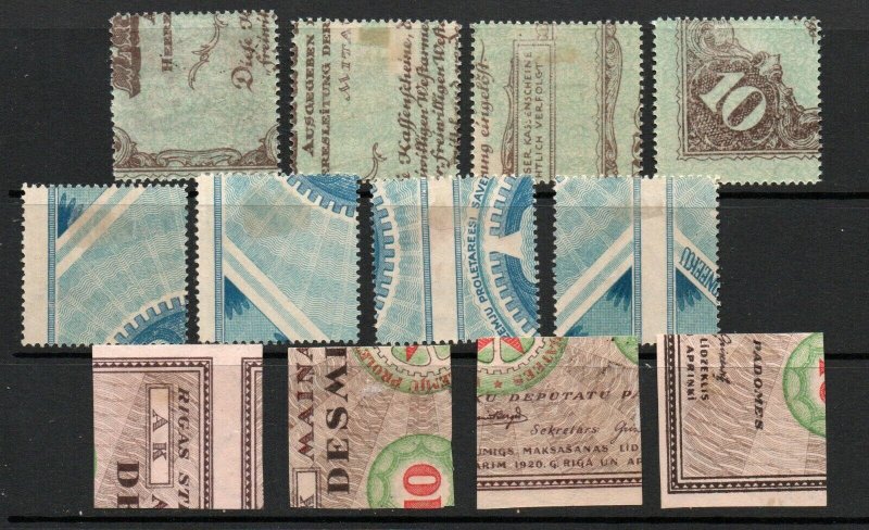 Latvia - Sc# B1 - B12 Used/CTO    -       Lot 0921247