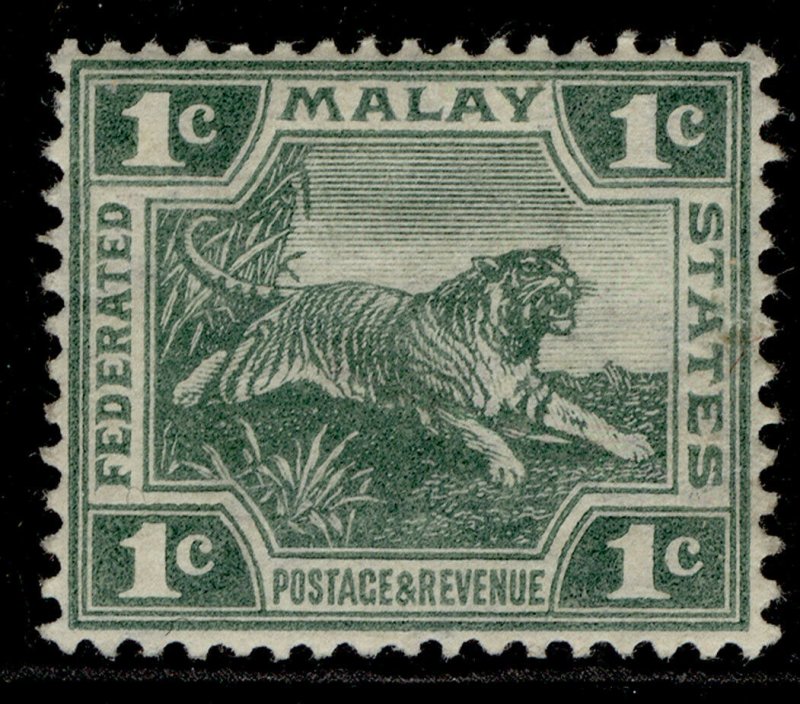 MALAYSIA - Federated Malay EDVII SG28, 1c green, M MINT. Cat £30. WMK MULT