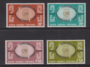 Kenya Uganda  Tanzania    #221-224  MNH  1970  anniversary United Nations