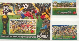 Korea N 2066-68 MNH Football-82 SCV50