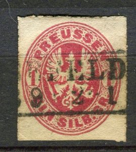 GERMANY; PRUSSIA 1861 early classic issue used 1sg. value