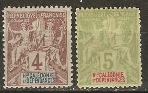 New Caledonia 42, 44 Cer 43, 59 F/VF Fournier SCV $4.50*