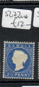 GAMBIA QV CAMEO 2 1/2D  SG 27   MNH      P0719H