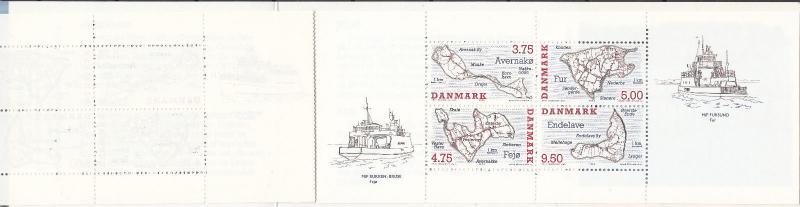 Denmark - 1995 Maps complete booklet Sc# 1025a