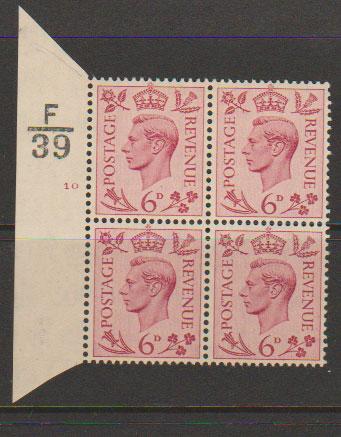 GB George VI  SG 470 Control F39 Cyl 10 