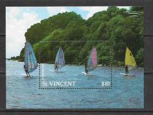 St. Vincent 1099 MNH Sailboat S/S x 5 s/s vf. 2022 CV $33.75