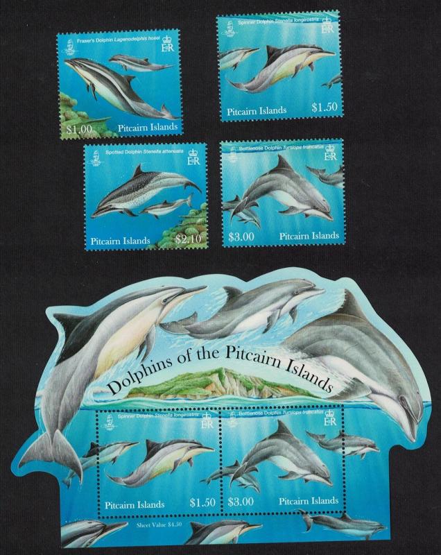 Pitcairn Dolphins 4v+MS SG#849-MS853