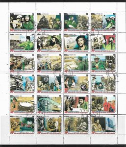 Cuba # 4921-4922 - Cuban Revolution Ann. Sheetlets (!) - unused CTO.....{Env}