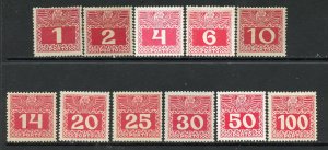 Austria # J34-44, Mint Hinge Remain.