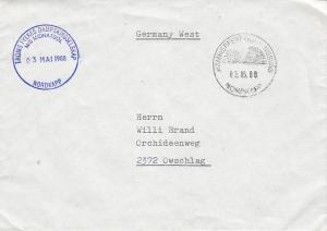 1988 German Cruise Ship North Cape Cancels on Envelope