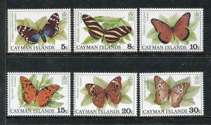 Cayman 386-391, MNH, Insects Butterflies 1988. x25058