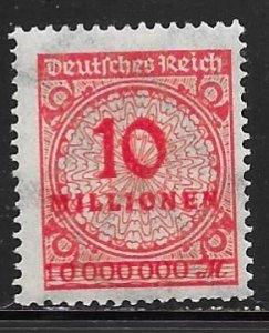 Germany 286: 10mil m Numeral, MNH, VF