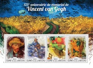 Guinea-Bissau - 2015 Vincent Van Gogh - 3 Stamp Sheet - GB15116a