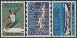 Cyprus 319-21 MNH - 19th Olympic Games
