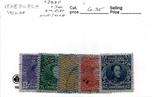 Venezuela, Postage Stamp, #293..300 Mint & Used, 1937-38
