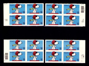 US 3507 PEANUTS SNOOPY WORLD WAR 1 FLYING ACE Matching 4 Corners Set