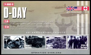 ANTIGUA - 2004 - D-Day. 60th Anniv  - Perf 4v Sheet - Mint Never Hinged