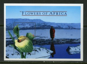 LESOTHO  FLOWERS SOUVENIR SHEET II OF AFRICA MINT NH 