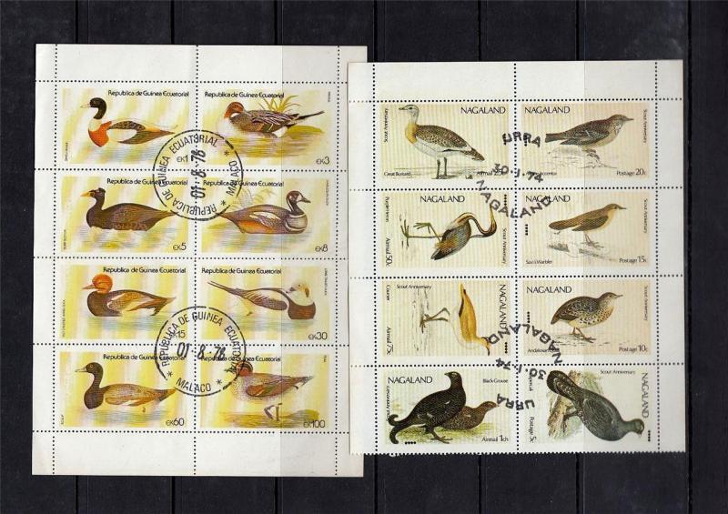 Animals BIRDS CTO&1xMint Guinee Scotland Nayland Ducks  Perf Imperf M/Ssx5 #C943