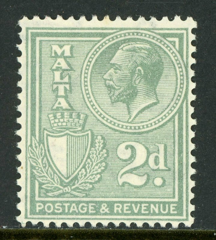 Malta 1930 KGV 2p Gray Scott 171  Mint A140 ⭐⭐⭐