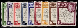 FALKLAND ISLANDS - Dependencies GVI SG G9-G16, 1948 set, M MINT. Cat £100.