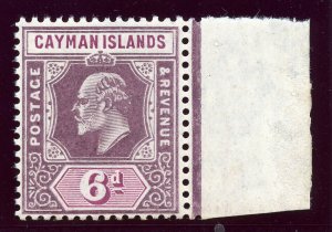 Cayman Islands 1907 KEVII 6d dull purple & violet-purple superb MNH. SG 30.