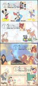 #3865-68 Art of Disney - Friendship Cruz FDC Set