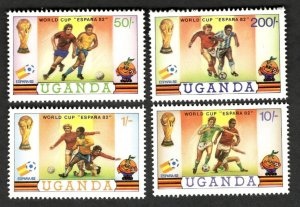 1982 Uganda Sc #327-30 Spain World Cup Soccer / Football - MH stamps