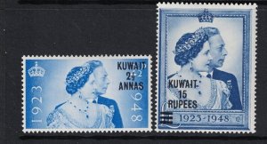 Kuwait SG# 74 & 75 Mint Light Hinged - S19606