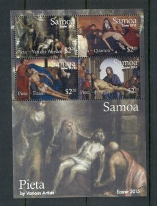 Samoa  #1207 (2015 Easter sheet )  VFMNH CV $8.50