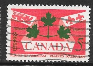 Canada 388: 5c Plains of Abraham, used, F-VF