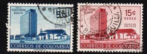 Colombia - #638 , C273 Hotel Tequendama set/2 - Used