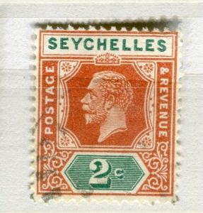 SEYCHELLES; 1921 early GV issue fine used 2c. value