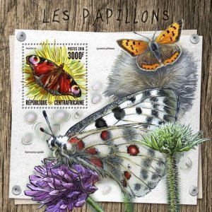2016 Centrafrique - Butterflies. Y&T: 1053; Michel: 6609 / Bl.1543