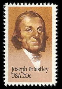 1983 20c Joseph Priestley, Oxygen Scott 2038 Mint F/VF NH
