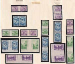 #xOther Mint NG, VF, #752-753, 766-770 gutter pairs (CV $121.75) (CV $ - ID51...