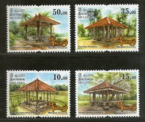 Sri Lanka 2018 Ambalama Architecture Tourism Place Wood Carving 4v MNH # 4121