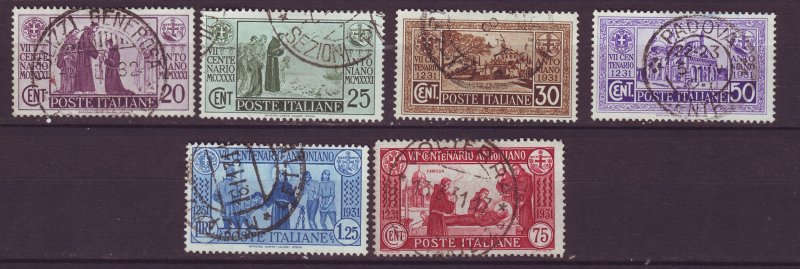 J24782 JLstamps part of set 1931 italy used #258-63 designs
