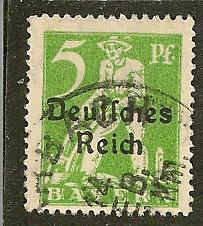 Germany  Bavaria  Scott 256  Overprint  Used