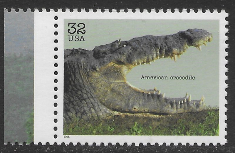 US #3105d MNH Endangered Species. American crocodile.