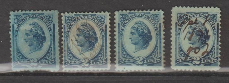 U.S. Scott #R152a-R152b Revenue Stamp - Used Set of 4 - IND