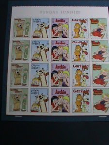 ​UNITED STATES-2010 SC#4467-71-SUNDAY FUNNY CARTOONS STAMP MNH SHEET VERY FINE